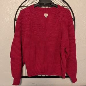 Women's pink sweater; A New Day, size large